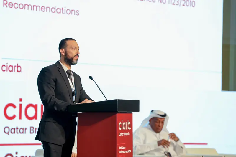 Archive photograph 167 of 285 from the Ciarb Qatar Branch AGM and Conference, 10 May 2023.