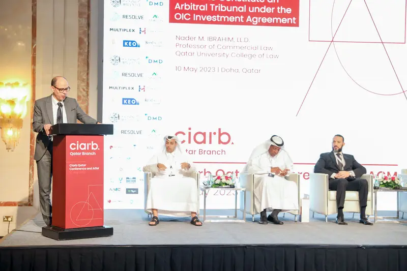 Archive photograph 176 of 285 from the Ciarb Qatar Branch AGM and Conference, 10 May 2023.