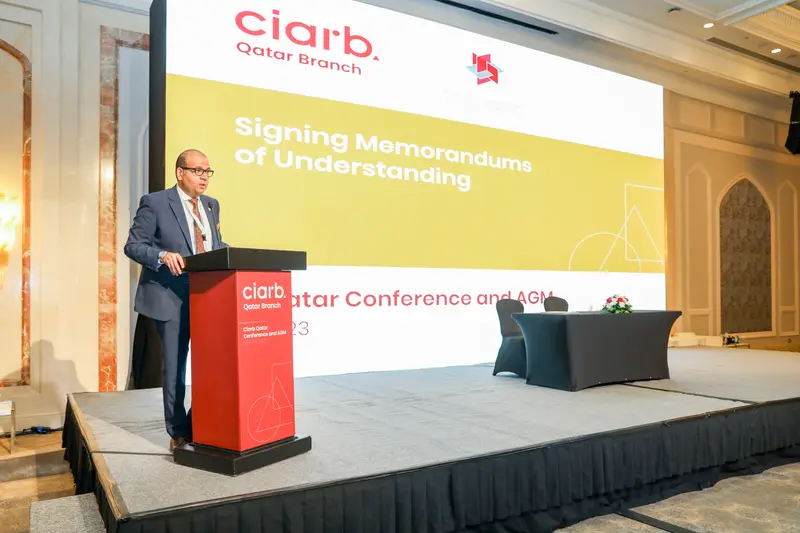 Archive photograph 197 of 285 from the Ciarb Qatar Branch AGM and Conference, 10 May 2023.