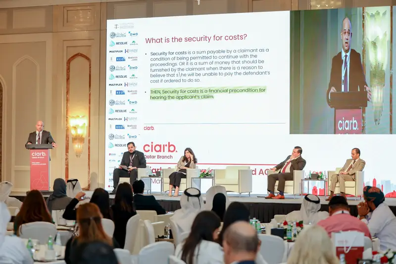 Archive photograph 220 of 285 from the Ciarb Qatar Branch AGM and Conference, 10 May 2023.