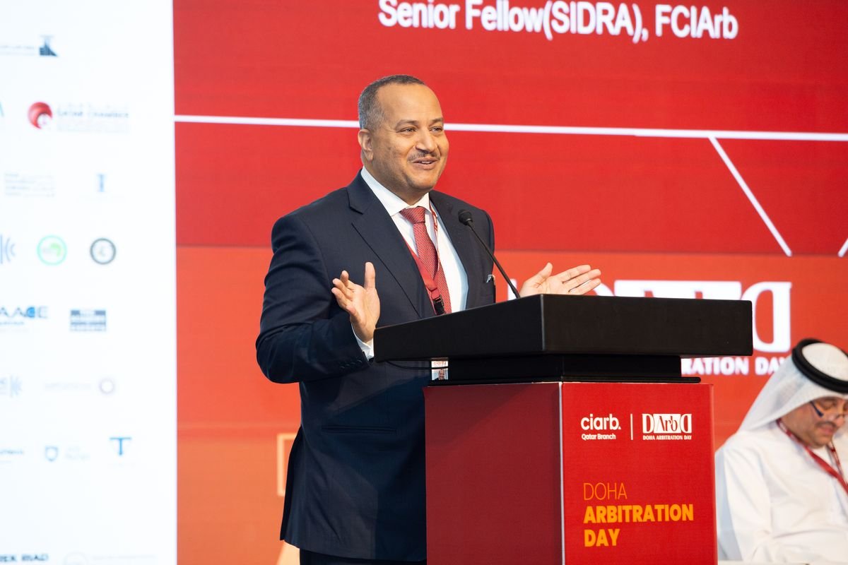 Speaker during a session at the 1st Doha Arbitration Day
